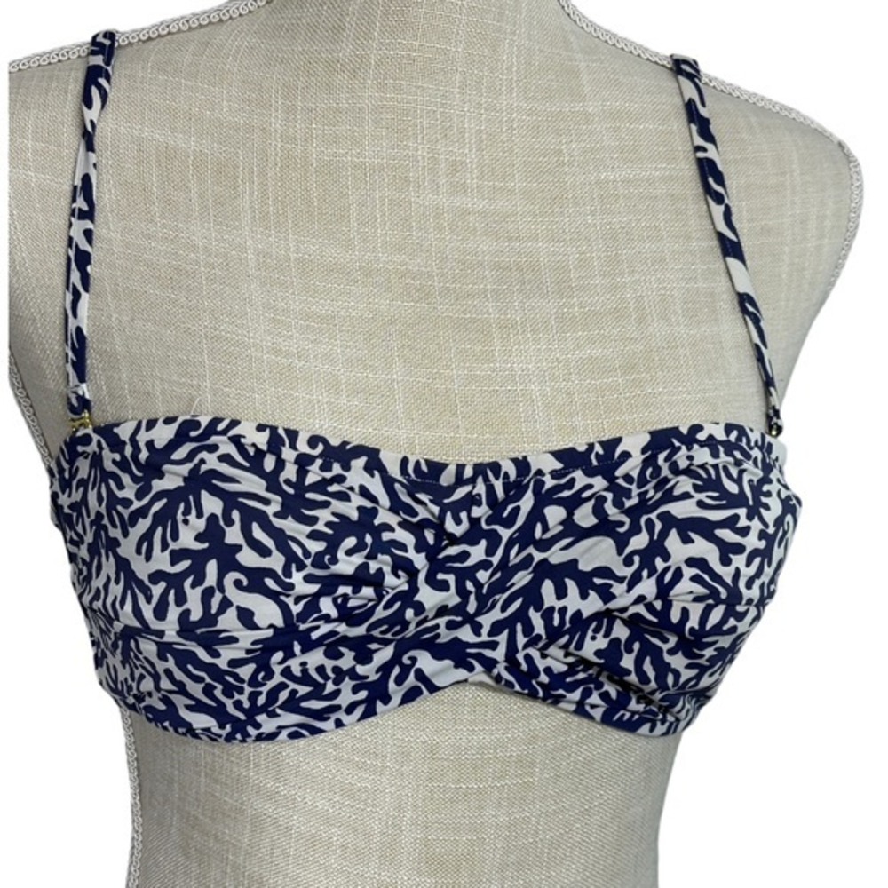Lilly Pulitzer "Keene" bandeau‎ convertible bikini top in treasure print small